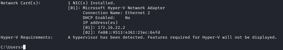 Finding out we are in hyper-v