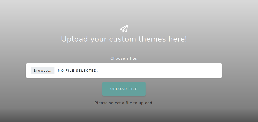 Upload functionality