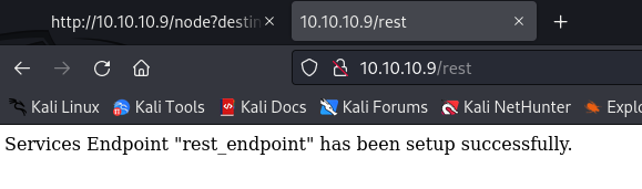 Rest endpoint